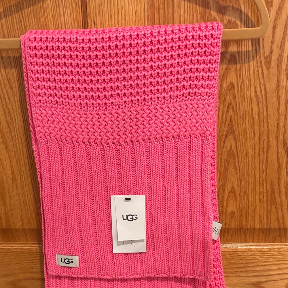 UGG Vibrant Pink Knit Scarf